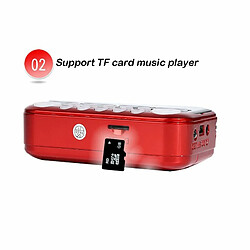 Acheter Mini Radio Portable Grand Écran Portable Numérique Fm Usb Tf Mp3 Lecteur Rechargeable Haut-Parleur Rouge