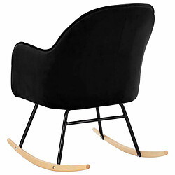 Acheter Maison Chic Chaise à bascule | Fauteuil Relax, design moderne Noir Velours -GKD95019