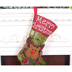 C337 Noël Longues jambes elk chaussettes Sac-cadeau sac de cadeau de Noël sac de bonbon sac pendentif décorations de Noël