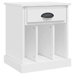 vidaXL Table de chevet blanc 43x36x50 cm