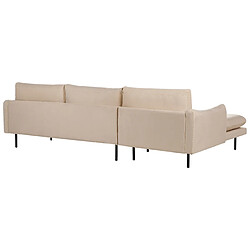 Acheter Beliani Canapé d'angle VINTERBRO Beige Velours