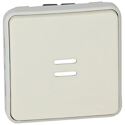 bouton poussoir lumineux - legrand plexo 55 - blanc - composable