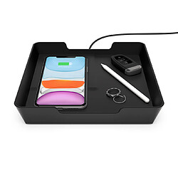 Einova Valet Tray vide poche avec recharge sans fil - Noir -Charge rapide 10 W pour smartphones