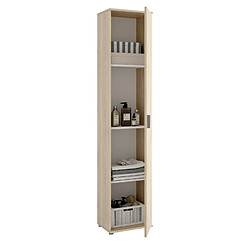 Avis Pegane Armoire en panneaux de particules mélaminés coloris chêne naturel - Longueur 38.8 x Profondeur 35.3 x Hauteur 190.2 cm