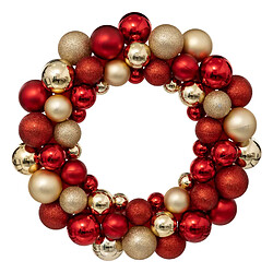 Atmosphera, Createur D'Interieur Couronne boule de Noël - Diam 35 cm - Rouge et Or