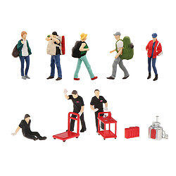 Avis 12 Pièces Modèle Figurines Personnages en Couleur Modèle de Figurines de Modélisme Peintes Échelle Ho 1:64