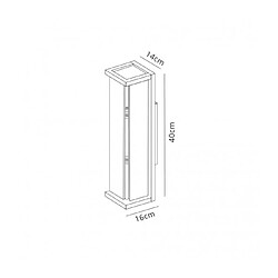 Luminaire Center Lanterne de jardin Meribel Graphite 2 ampoules 40cm