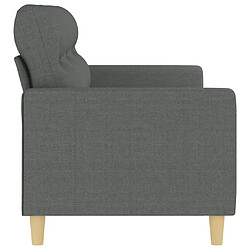 Avis vidaXL Canapé à 3 places Gris foncé 180 cm Tissu