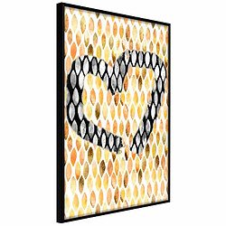 Paris Prix Affiche Murale Encadrée I Love Oranges 20 x 30 cm Noir