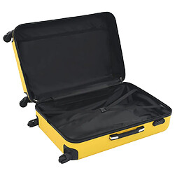 vidaXL Valise rigide 3 pcs Jaune ABS pas cher