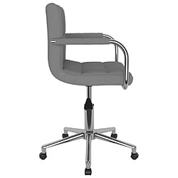 Avis Helloshop26 Chaise fauteuil siège pivotante de bureau informatique étude clair tissu gris 02_0024111