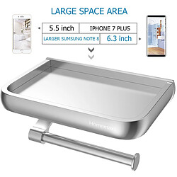 Acheter Universal Étagère murale en aluminium Étagère à papier en pellicule de toilette Distributeur à rouleaux avec étagère de rangement pour téléphone(Argent)