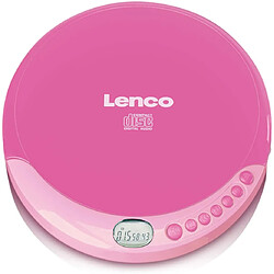 Lenco lecteur CD Portable MP3 avec écran LCD rose