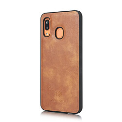 Acheter Wewoo Housse Coque Etui en cuir Crazy Horse Texture Flip détachable magnétique avec support et fentes pour cartes et portefeuille Galaxy A20 et A30 Marron