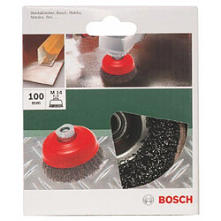 Bosch 2609256502 Brosse boisseau à fils ondulés pour Meuleuse Diamètre 100 mm