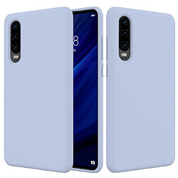 Wewoo Housse Étui Coque de protection totale antichoc en silicone liquide de couleur solide pour Huawei P30 bleu clair