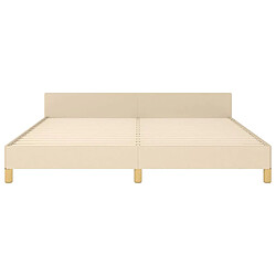 Acheter vidaXL Cadre de lit sans matelas crème 180x200 cm tissu