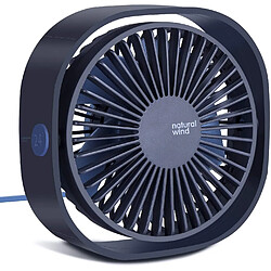 (Noir) 2020 nouveau ventilateur de bureau USB, mini ventilateur 4 pouces (environ 10,2 cm) , 3 vitesses sont fortes, 360 peuvent pivoter, le ventilateur de bureau portable est silencieux