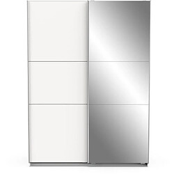 Avis Armoire GHOST - Décor blanc mat - 2 Portes coulissantes + miroir - L.148 x P.59,8 x H.203 cm - DEMEYERE