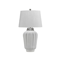 Elstead Lighting Lampe de table Bexley Acier,Céramique,Faux Soie Blanc, nickel poli