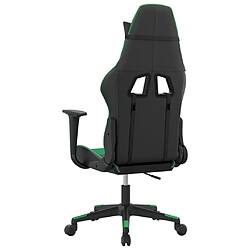 Maison Chic Chaise de jeu, Chaise gaming, Fauteuil gamer d'ordinateur,Chaise de Bureau Noir et vert Similicuir -GKD51797 pas cher