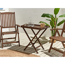 Beliani Table de jardin en bois d'acacia foncé AMANTEA