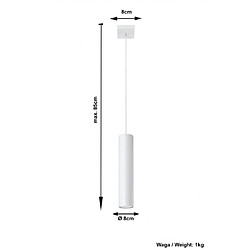 Acheter Luminaire Center Suspension LAGOS acier blanc 1 ampoule