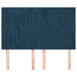 Avis Maison Chic Lot de 4 Têtes de lit design pour chambre - Décoration de lit Bleu foncé 72x5x78/88 cm Velours -MN51179