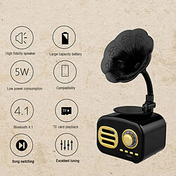 Acheter Universal Vintage Radio Bluetooth Sound Amplifier Portable Mini Wireless Gramophone Music Subwoofer Support TF Card Play | Acajou(Bois)