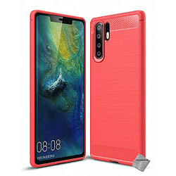 Htdmobiles Coque silicone gel carbone pour Huawei P30 Pro + film ecran - ROUGE