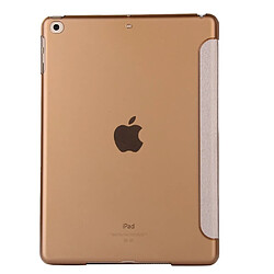 Acheter Etui en PU soie avec support tri-pliure or rose pour votre Apple iPad 10.2 (2019)