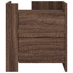 Avis vidaXL Table de chevet chêne marron 45x50x50 cm bois d’ingénierie