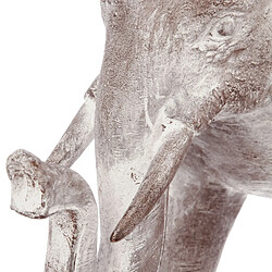 Avis Atmosphera, Createur D'Interieur Statue Eléphant en résine - H. 30 cm - Gris effet blanchi