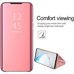 Coque Folio Rabat Miroir Pour Samsung Galaxy S23 Couleur Rose + 2 Verres Trempe Protection Ecran Little Boutik©