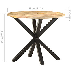 vidaXL Table d'appoint 68x68x56 cm Bois de manguier massif pas cher