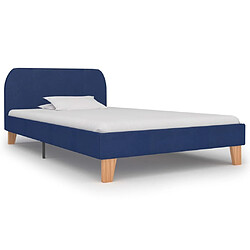 Maison Chic Lit adulte - Lit simple Cadre de lit,Structure du lit Contemporain Bleu Tissu 90 x 200 cm -MN98456