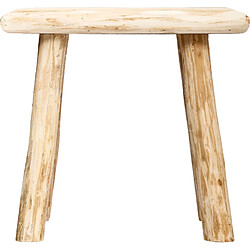 Avis Atmosphera, Createur D'Interieur Tabouret en bois Woody - H. 32 cm - Naturel