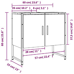 vidaXL Armoire lavabo de salle de bain chêne marron 60x33x60 cm pas cher