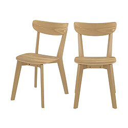 Rendez Vous Deco Chaise en bois clair Tabata (lot de 2)