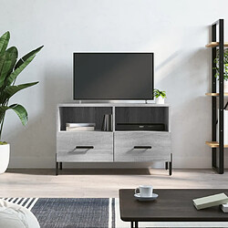 vidaXL Meuble TV Sonoma gris 80x36x50 cm Bois d'ingénierie