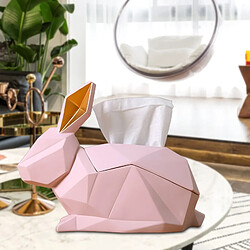 Acheter Universal Lapin géométrique nordique Boîte à mouchoirs créative Tiroir Plateau Décoration de salon moderne minimaliste Boîte de rangement de bureau Décoration de la maison | Boîtes à mouchoirs(Rose)