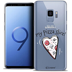 Caseink Coque Housse Etui Samsung Galaxy S9 (5.8 ) [Crystal Gel HD Collection Love Saint Valentin Design My Pizza Slice - Souple - Ultra Fin - Imprimé en France]