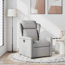 vidaXL Fauteuil inclinable gris nuage tissu