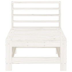 Avis vidaXL Canapés centraux de jardin 2 pcs blanc bois de pin massif