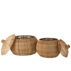 Dansmamaison Set 2 Paniers Dantya Arrondis Jute Naturel