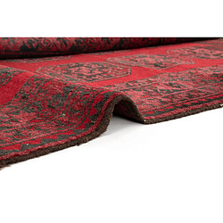 Vidal Tapis de laine 191x117 rouge Afghan pas cher