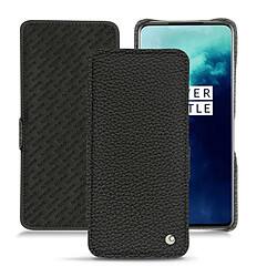 Housse cuir OnePlus 7T Pro - Rabat horizontal - Ebène ( Noir / Black ) - NOREVE