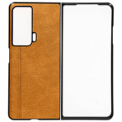 Avizar Coque pour Honor Magic Vs Aspect Cuir Rigide Design Fin Camel