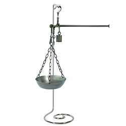 Visiodirect Pèse-poids, Balance miniature polie 2kg en Acier inoxidable coloris Gris - Hauteur 38,5x 12 cm