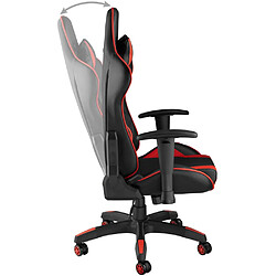 Helloshop26 Fauteuil de bureau chaise siège sport gamer noir/rouge 08_0000371 pas cher